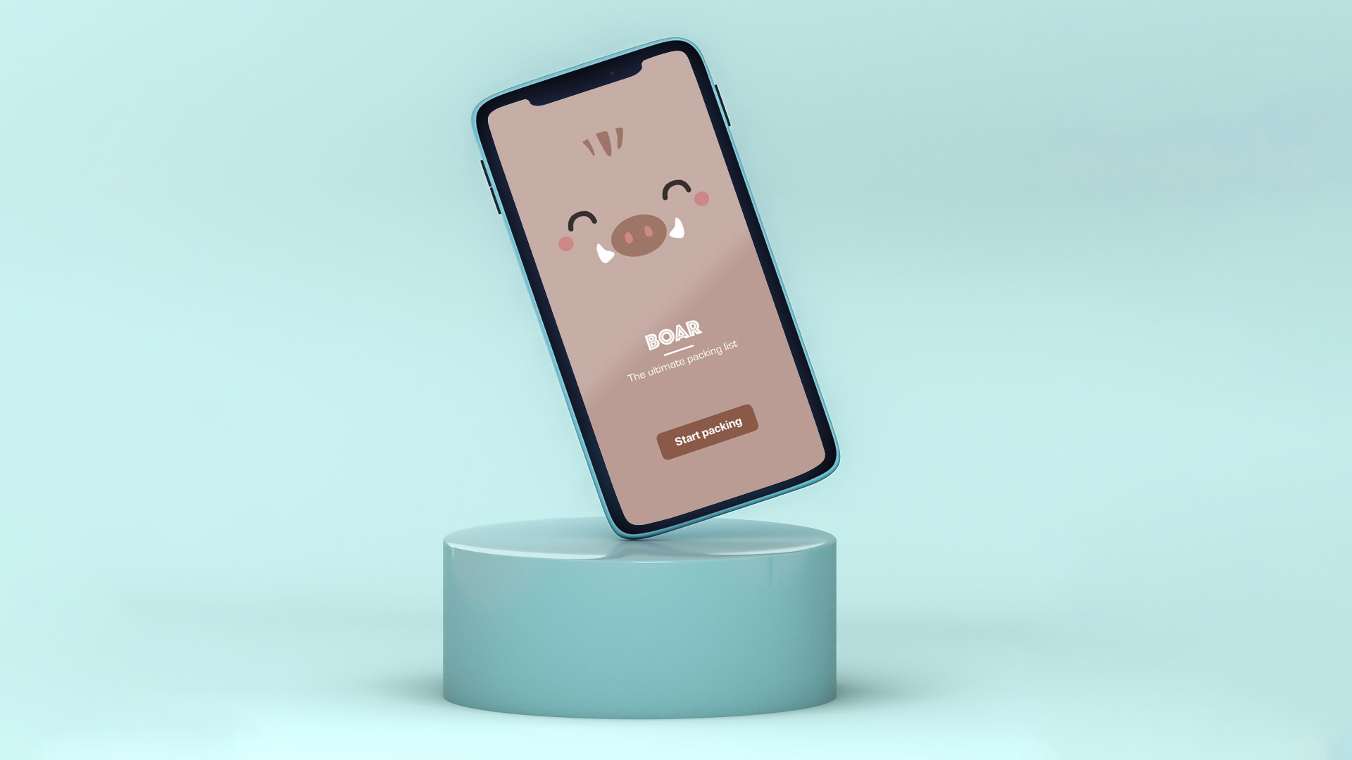 The application displayed in a smartphone